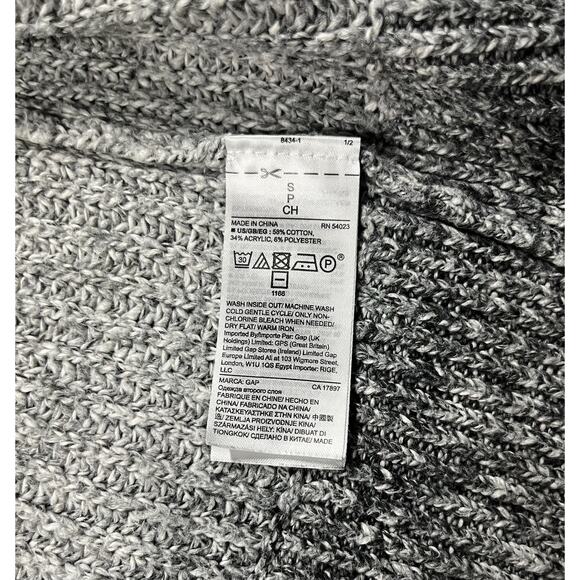 GAP Womens Small Gray Ombre Long Sleeve Thigh-Length Open Cardigan Lagenlook - Picture 10 of 12